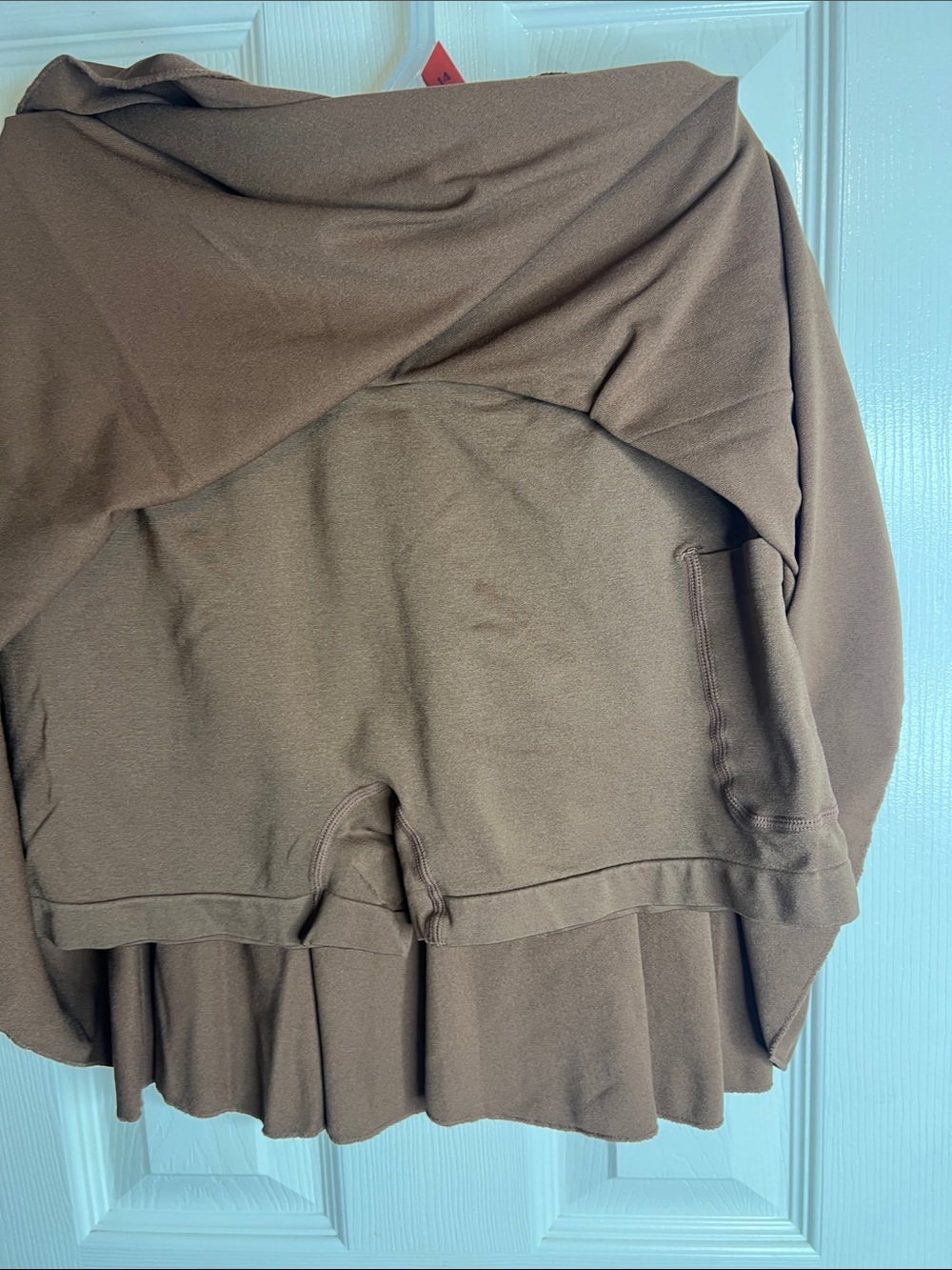 OQQ Yoga Coffee Brown Circle Skort - Picture 5 of 8